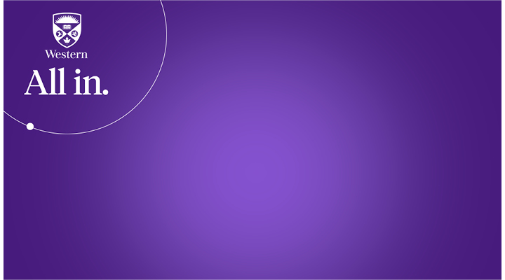 Purple background with words all in inside orbit