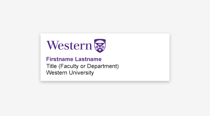 Sample of Western email signature