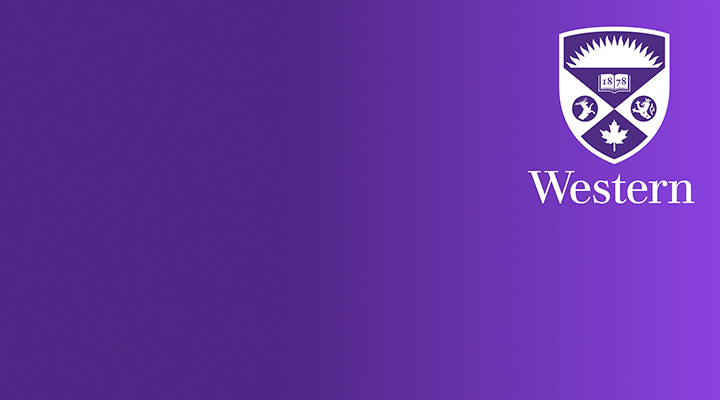 wallpaper of the western shield logo in the corner with a purple gradient background